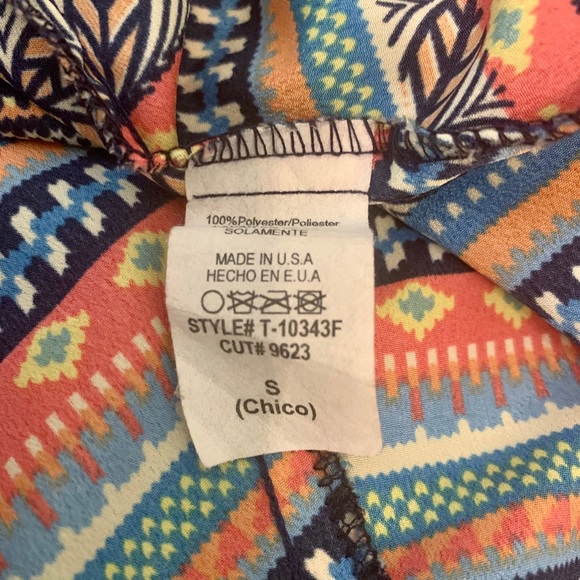 Sketchbook Boho Style Halter Open Back Tank Sz S - Picture 7 of 7